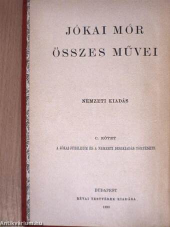 A Jókai-jubileum és a nemzeti diszkiadás története