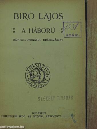 A háború/Simorka Ulrik orgonista tragikus históriája/Chabert ezredes