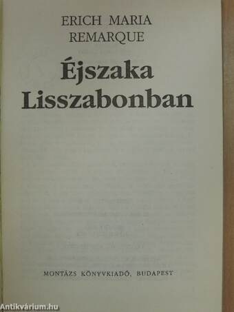 Éjszaka Lisszabonban