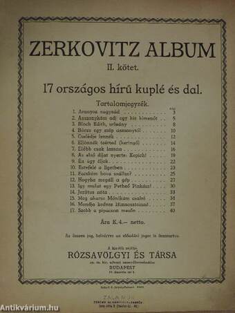 Zerkovitz Album II.