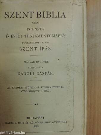 Szent Biblia