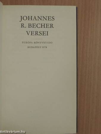 Johannes R. Becher versei