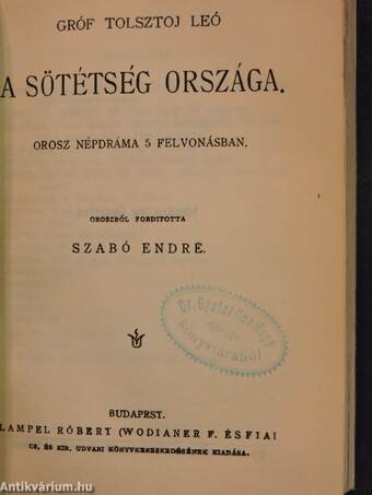 Lady Windermere legyezője/Hivatlan vendég/A vakok/A sötétség országa/A messinai menyasszony/A népgyülölő/A társadalom támaszai