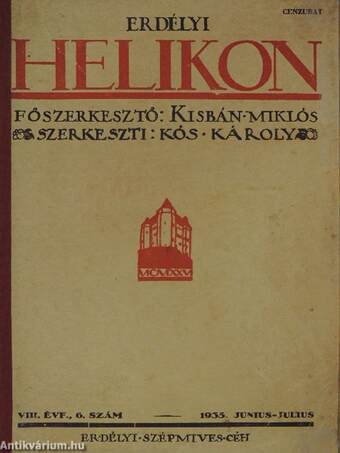 Erdélyi Helikon 1935. junius-julius