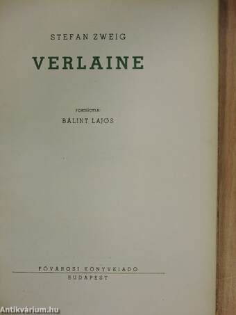 Verlaine/Verlaine válogatott versei