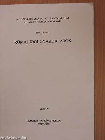 Római jogi gyakorlatok