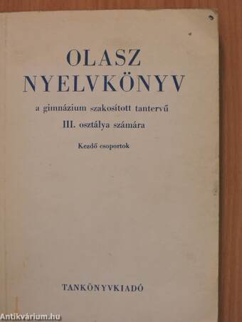 Olasz nyelvkönyv III.