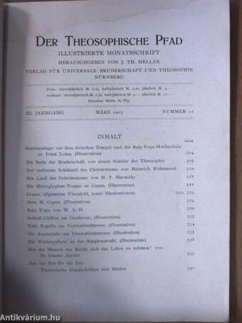 Der Theosophische Pfad 1913. März