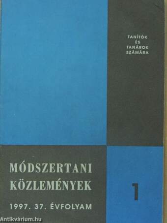 Módszertani közlemények 1997/1.