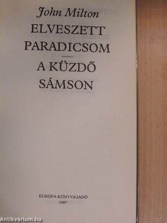 Elveszett Paradicsom/A küzdő Sámson