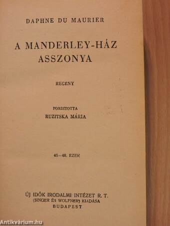 A Manderley-ház asszonya