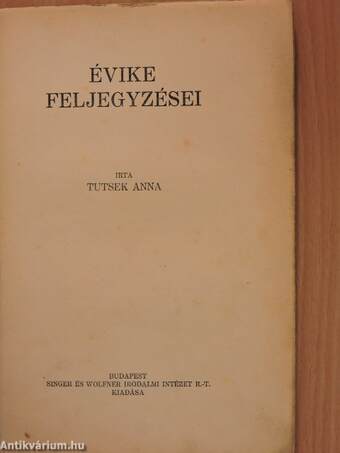 Évike feljegyzései