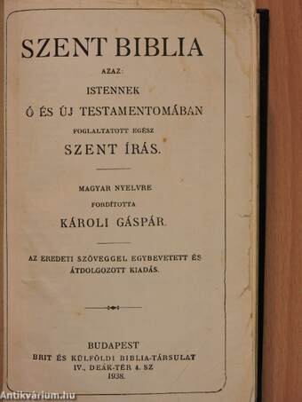 Szent Biblia