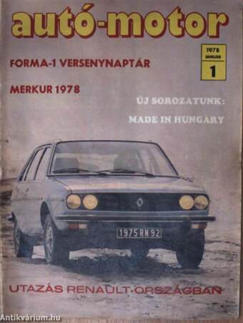 Autó-Motor 1978. (nem teljes évfolyam)/Autó-Motor Sport Magazin 1978/1.