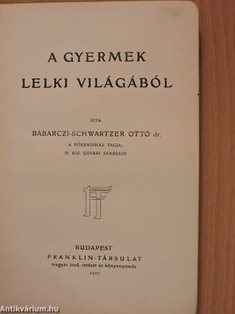 A gyermek lelki világából