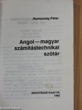 Angol-magyar számítástechnikai szótár