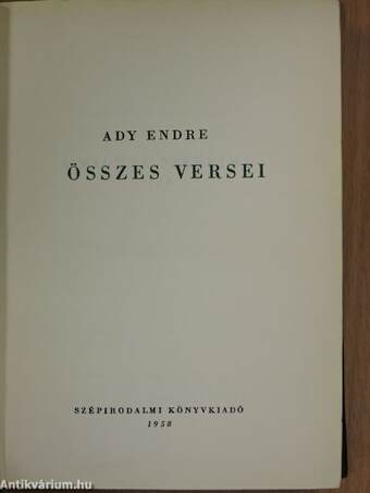 Ady Endre összes versei I-II.