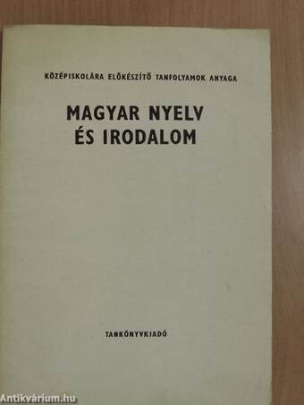 Magyar nyelv és irodalom