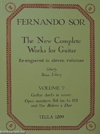 The New Complete Works for Guitar Re-engraved in eleven volumes - Volume 9.