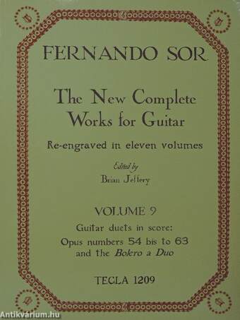 The New Complete Works for Guitar Re-engraved in eleven volumes - Volume 9.