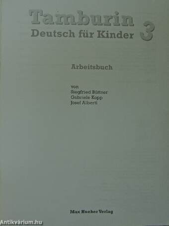 Tamburin Deutsch für Kinder Arbeitsbuch 3.