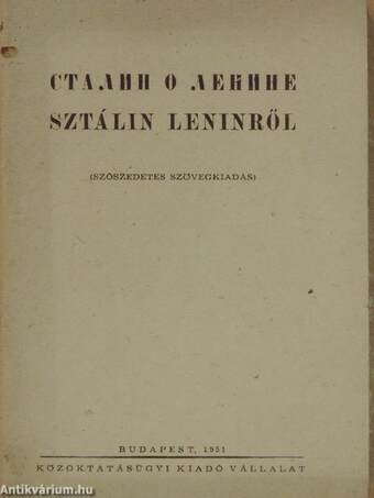 Sztálin Leninről