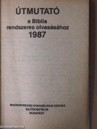 Útmutató a Biblia rendszeres olvasásához 1987.