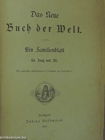 Das Neue Buch der Welt 1880/1-12. (gótbetűs)