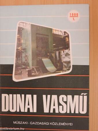 Dunaferr Dunai Vasmű műszaki-gazdasági közleményei 1986/1.