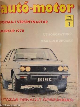 Autó-Motor 1978. január-december/Autó-Motor magazin 1978/1-2. I-II.