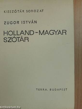 Holland-magyar szótár