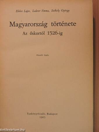 Magyarország története I.