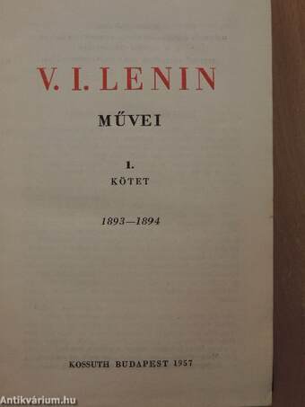 "33 kötet a V. I. Lenin művei sorozatból (nem teljes sorozat)"