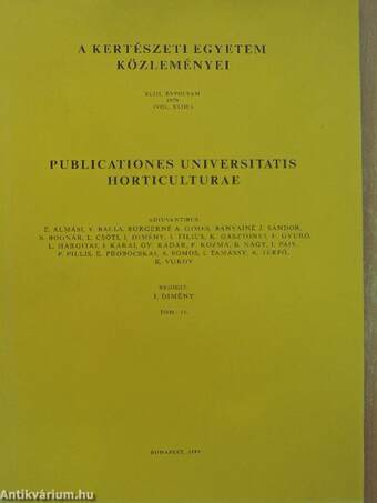 A Kertészeti Egyetem Közleményei 1979/11.