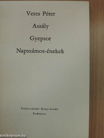 Aszály/Gyepsor/Napszámos-énekek