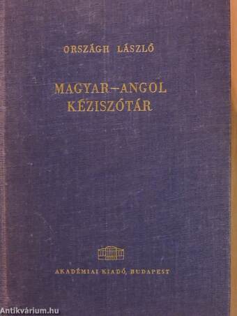 Magyar-angol kéziszótár