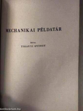 Mechanika/Mechanikai példatár