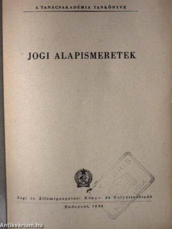 Jogi alapismeretek