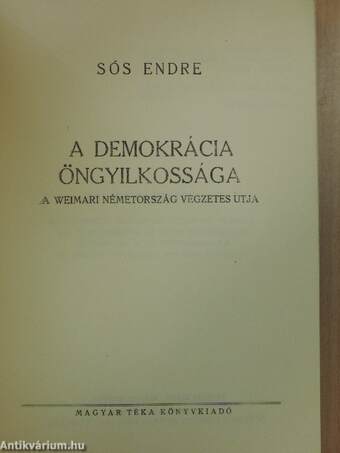 A demokrácia öngyilkossága