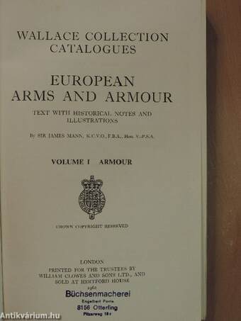 European arms and armour I.