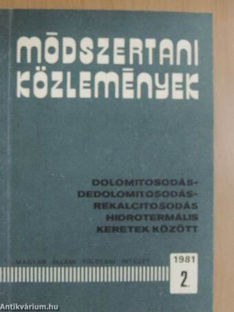 Módszertani közlemények 1981/2.