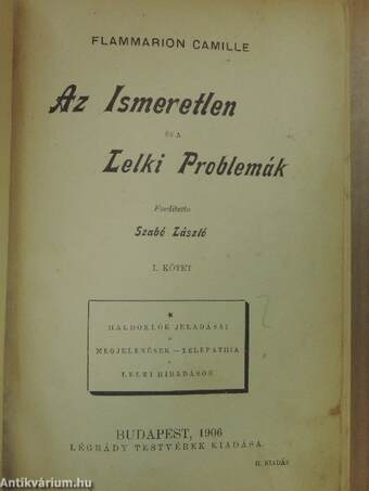 Az Ismeretlen és a Lelki Problemák I-II./Lumen