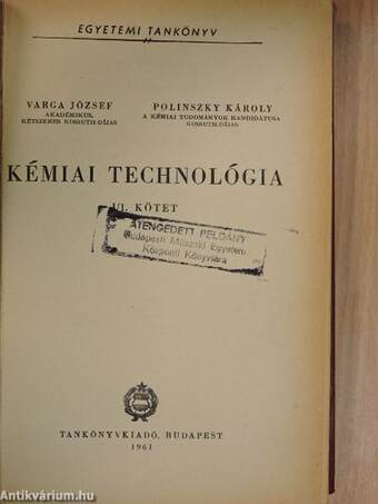 Kémiai technológia I/1.