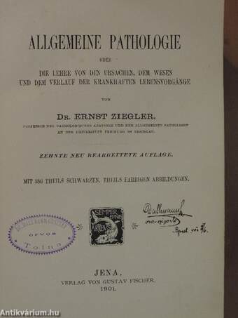 Lehrbuch der Allgemeinen Pathologie und der Pathologischen Anatomie für Ärzte und Studirende I-II.