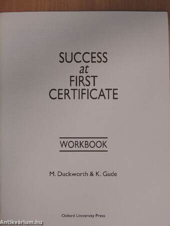 Success at First Certificate - Workbook