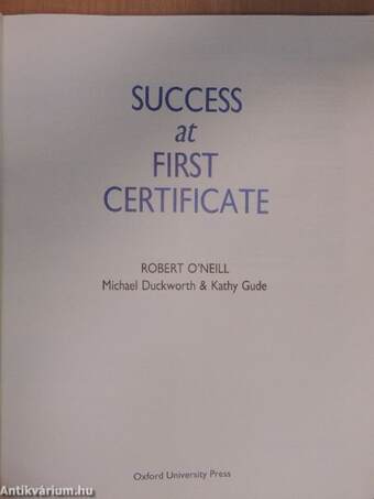 Success at First Certificate