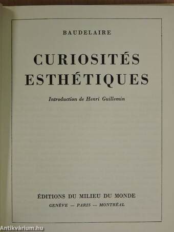 Curiosités esthétiques