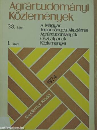 Agrártudományi Közlemények 1974/1.