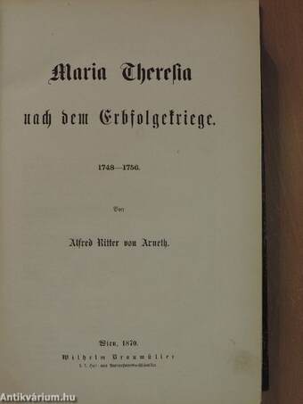 Maria Theresia nach dem Erbfolgekriege IV. (gótbetűs) (töredék)