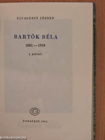 Bartók Béla I-II.